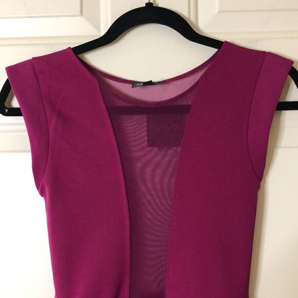 NEW Topshop raspberry fit and flare dress NWT - Picture 3 of 13